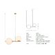 Pendule, Lustre suspendate - Pendul cu 2 surse de iluminat design modern Cingea auriu mat