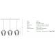 Pendule, Lustre suspendate - Lustra suspendata design modern Mingo negru, alama, transparent