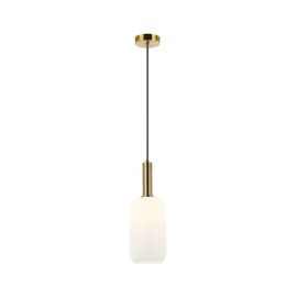 Pendule, Lustre suspendate - Pendul design modern Fannel negru, auriu, opal 15cm