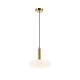 Pendule, Lustre suspendate - Pendul design modern Fannel negru, auriu, opal 30cm