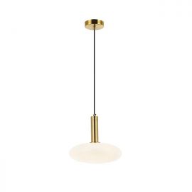 Pendule, Lustre suspendate - Pendul design modern Fannel negru, auriu, opal 30cm