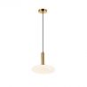Pendul design modern Fannel negru, auriu, opal 30cm