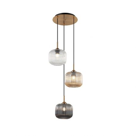 Pendule, Lustre suspendate - Lustra cu 3 pendule design modern Fannel MIX