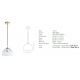 Pendule, Lustre suspendate - Pendul design modern Brin champagne