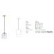 Pendule, Lustre suspendate - Pendul design modern Brin champagne 16cm