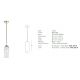Pendule, Lustre suspendate - Pendul design modern Brin champagne 11cm