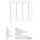 Pendule, Lustre suspendate - Lustra suspendata cu 4 pendule design modern Vaia crom, auriu
