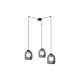 Pendule, Lustre suspendate - Lustra cu 3 pendule design modern Cindra fumuriu