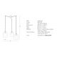 Pendule, Lustre suspendate - Lustra cu 3 pendule design modern Cindra fumuriu