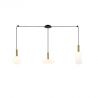 Lustra suspendata design modern Barab auriu, alb opal