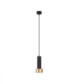 Pendule, Lustre suspendate - Pendul, lustra design modern Linu negru, auriu 10,5cm