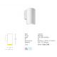Aplice - Aplica de perete pentru iluminat exterior IP54 Haland alb