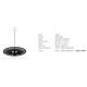 Pendule, Lustre suspendate - Pendul, lustra design modern Lian negru 60cm