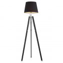 Lampadar/Lampa de podea eleganta cu trepied lemn negru ASTER 