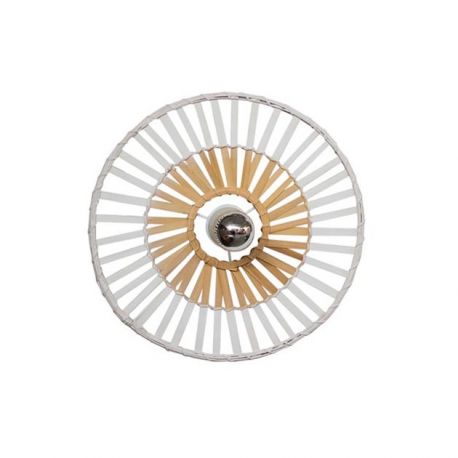 Plafoniere - Plafoniera / aplica pentru tavan/perete design modern Baule alb, natur 40cm