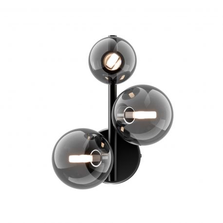 Aplice, corpuri de iluminat pentru pereti - Aplica perete moderna design deosebit Dallas 3 negru