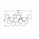Lustre aplicate - Lustra moderna design deosebit cu 12 de surse de lumina Dallas negru