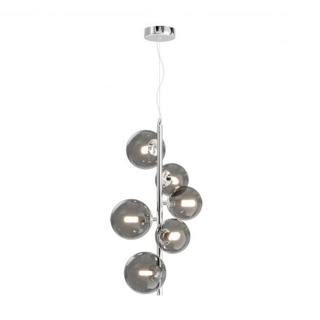 Pendule, Lustre suspendate - Lustra moderna design deosebit cu 6 de surse de lumina Dallas crom