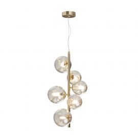 Pendule, Lustre suspendate - Lustra moderna design deosebit cu 6 de surse de lumina Dallas auriu