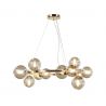 Lustra moderna design deosebit cu 11 de surse de lumina Dallas auriu