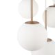 Pendule, Lustre suspendate - Lustra cu 5 pendule design modern Basic form auriu/ alb