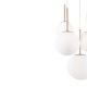 Pendule, Lustre suspendate - Lustra cu 5 pendule design modern Basic form auriu/ alb