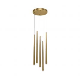Pendule, Lustre suspendate - Lustra LED cu 5 pendule design modern Cascade alama