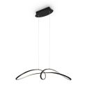 Lustra LED suspendata, design modern Curve negru