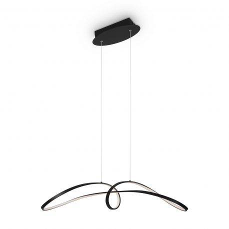 Pendule, Lustre suspendate - Lustra LED suspendata, design modern Curve negru