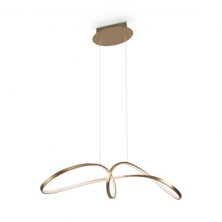 Pendule, Lustre suspendate - Lustra LED suspendata, design modern Curve auriu