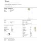 Lampadare - Lampadar/Lampa de podea design elegant Tiara crom/auriu