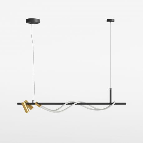 Pendule, Lustre suspendate - Lustra LED cu 2 spoturi design modern Tau