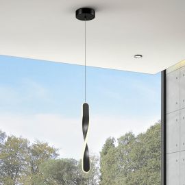 Pendule, Lustre suspendate - Lustra/Pendul LED design modern Twist negru