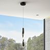Lustra/Pendul LED design modern Twist negru