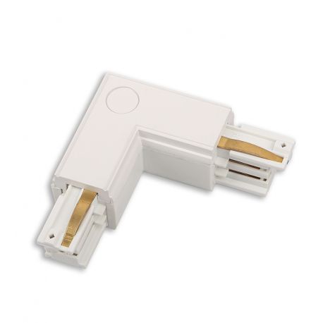 Accesorii iluminat - Accesoriu, Conector alb L partea stanga, pentru sina trifazata MAXLIGHT