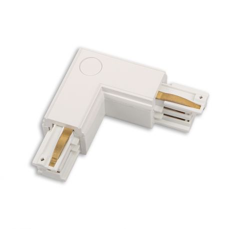 Accesorii iluminat - Accesoriu, Conector alb L partea dreapta, pentru sina trifazata MAXLIGHT