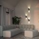 Aplice, corpuri de iluminat pentru pereti - Aplica de perete cu lumina ambientala, design minimalist Notta negru