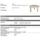 Mese dining - Masa dining moderna design LUX Lombardo natur 149x128cm