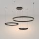 Pendule, Lustre suspendate - Lustra LED suspendata design modern Rim negru 80cm, 3000K
