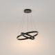 Pendule, Lustre suspendate - Lustra LED suspendata design modern Rim negru 60cm, 3000K