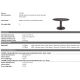 Mese dining - Masa rounda design LUX Astro 132cm, Mocha oak