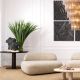 Mese dining - Masa rounda design LUX Astro 132cm, Mocha oak