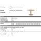 Mese dining - Masa rounda design LUX Astro 132cm, Natural oak