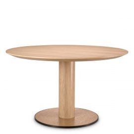 Masa rounda design LUX Astro 132cm, Natural oak