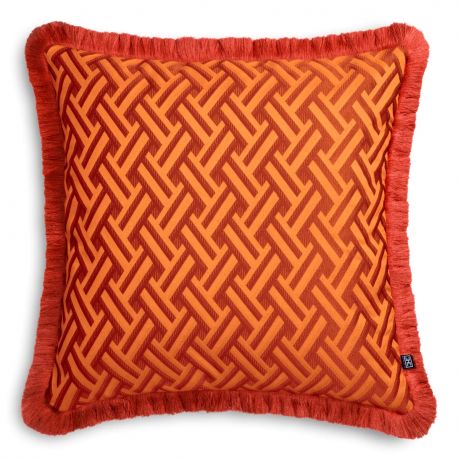 Perne si fete de perne - Perna decorativa design LUX Doris L orange, 60x60cm
