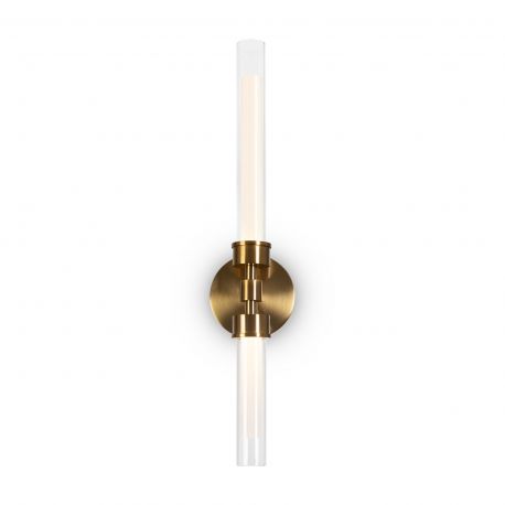Aplice, corpuri de iluminat pentru pereti - Aplica LED de perete design modern Stelo alama, transparent