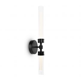 Aplice, corpuri de iluminat pentru pereti - Aplica LED de perete design modern Stelo negru, transparent