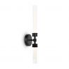 Aplica LED de perete design modern Stelo negru, transparent