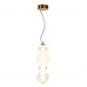 Pendul LED design modern Collar auriu, transparent, alb