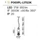 Pendule, Lustre suspendate - Pendul LED design modern Collar auriu, transparent, alb